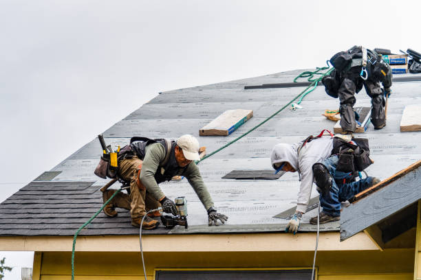 Professional Emergency Roof Repair technician working in Melrose Park, NY